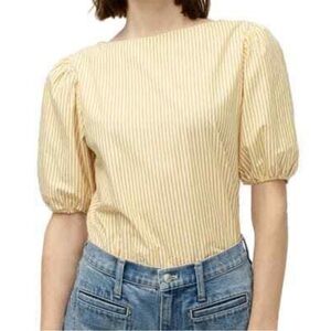 NWT J. Crew Puff Sleeve Striped Blouse XXS